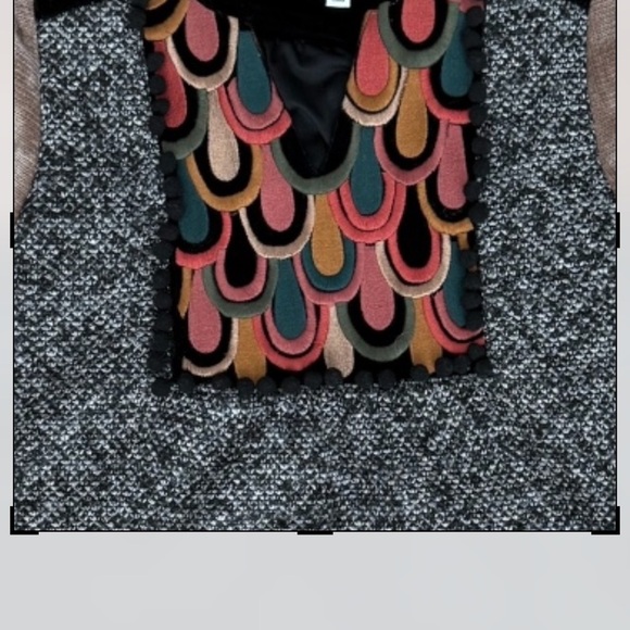 THML Designer Patchwork Texturized Dress. SZ M - Picture 4 of 16